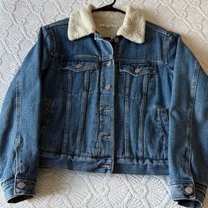 PacSun Blue Jean Jacket with Cream Collar